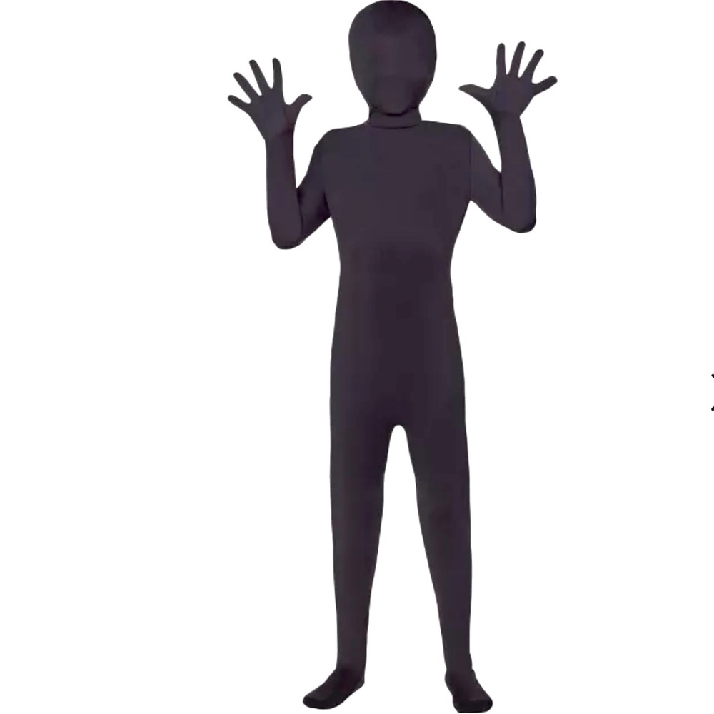 SPIRIT HALLOWEEN ADULT BLACK SKIN SUIT COSTUME